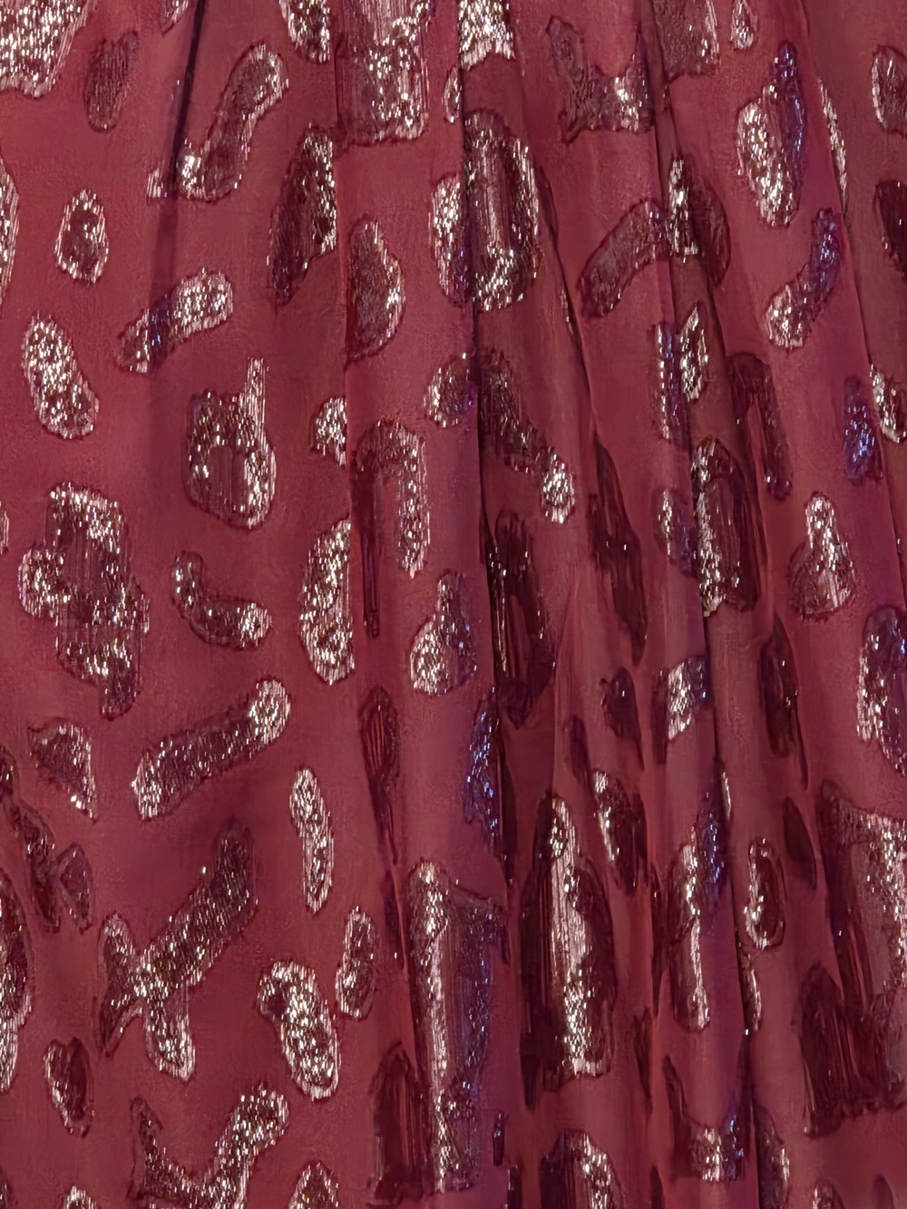 Liz Claiborne Burgundy Metallic Print Sleeveless Camisole - Picture 2 of 4